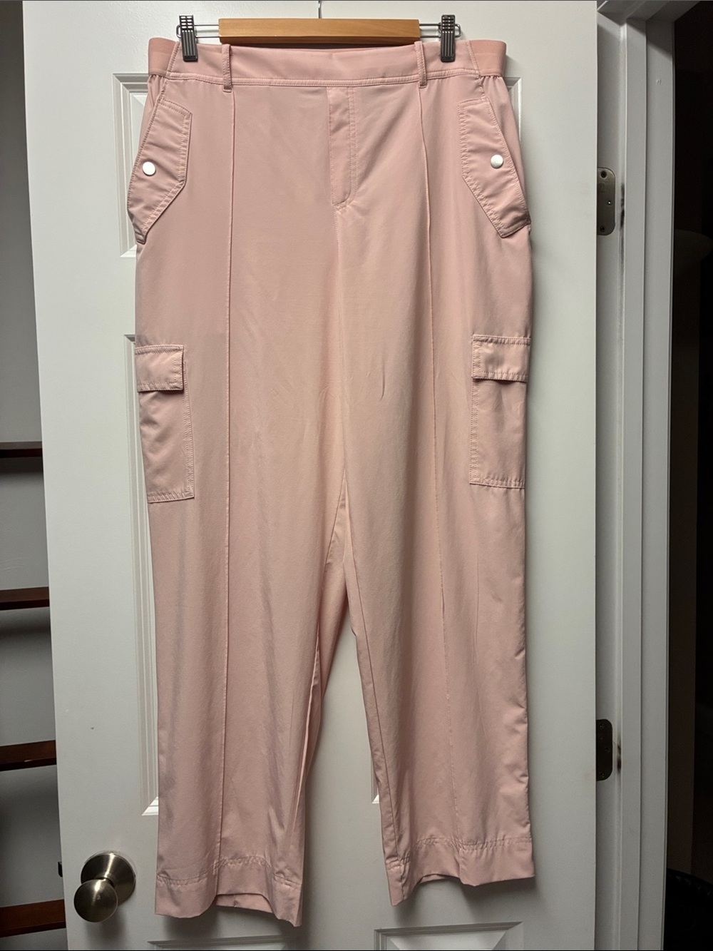 Athleta Blush Pink Wide-Leg Cargo Pants